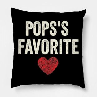 Pops's Favorite Father's Day Dad Heart Pillow