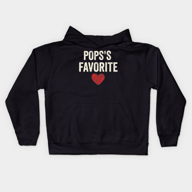Pops's Favorite Father's Day Dad Heart Kids Hoodie by ArtistTee ⭐⭐⭐⭐⭐