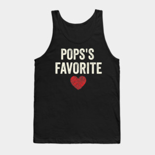 Pops's Favorite Father's Day Dad Heart Tank Top