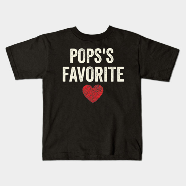 Pops's Favorite Father's Day Dad Heart Kids T-Shirt by ArtistTee ⭐⭐⭐⭐⭐