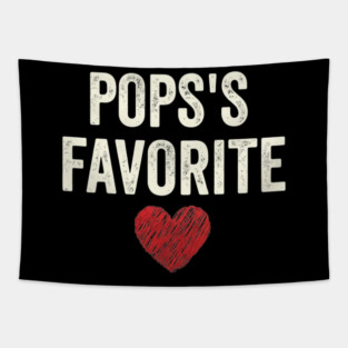 Pops's Favorite Father's Day Dad Heart Tapestry