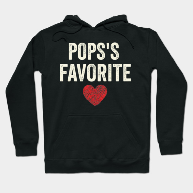 Pops's Favorite Father's Day Dad Heart Hoodie by ArtistTee ⭐⭐⭐⭐⭐