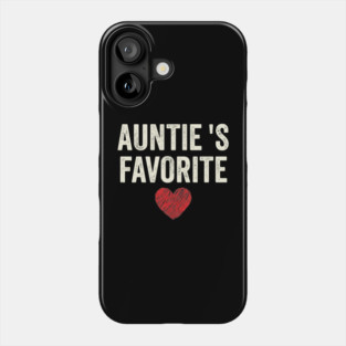 Auntie's Favorite Heart Aunt Gift Phone Case