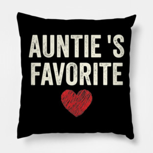 Auntie's Favorite Heart Aunt Gift Pillow