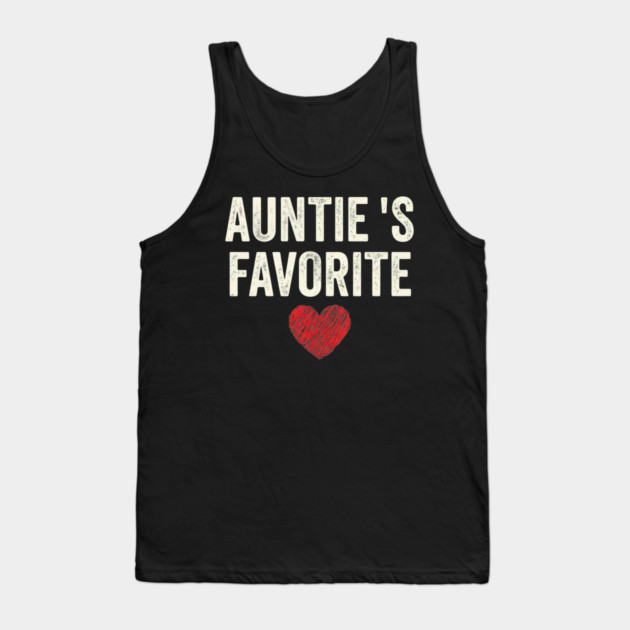 Auntie's Favorite Heart Aunt Gift Tank Top by ArtistTee ⭐⭐⭐⭐⭐