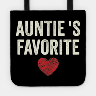 Auntie's Favorite Heart Aunt Gift Tote