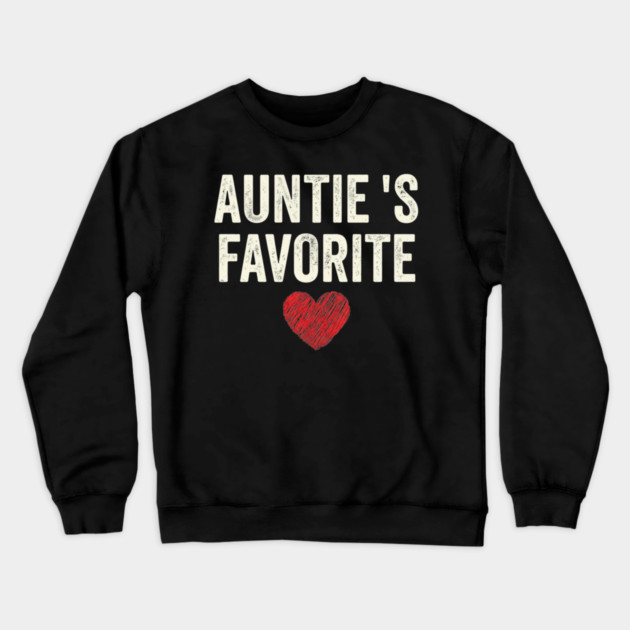 Auntie's Favorite Heart Aunt Gift Crewneck Sweatshirt by ArtistTee ⭐⭐⭐⭐⭐