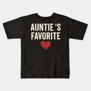 Auntie's Favorite Heart Aunt Gift Kids T-Shirt