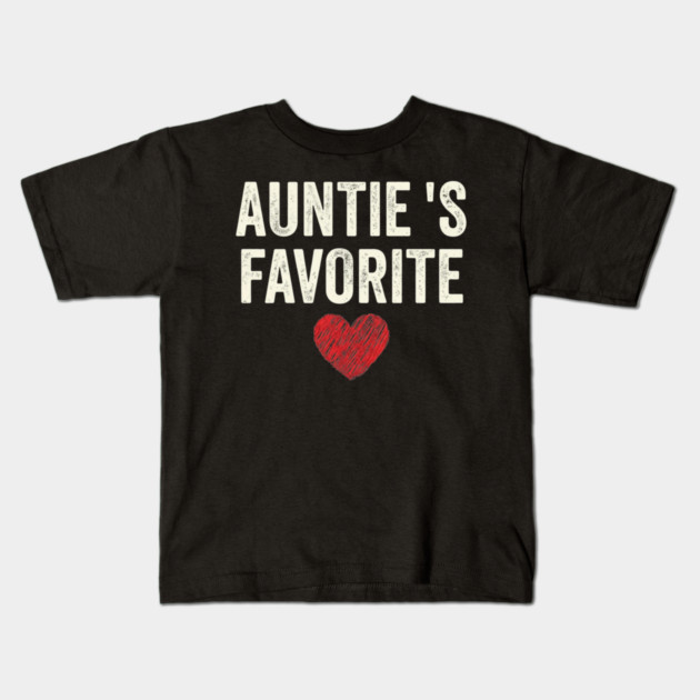Auntie's Favorite Heart Aunt Gift Kids T-Shirt by ArtistTee ⭐⭐⭐⭐⭐