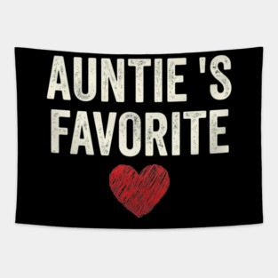Auntie's Favorite Heart Aunt Gift Tapestry