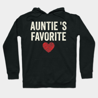 Auntie's Favorite Heart Aunt Gift Hoodie