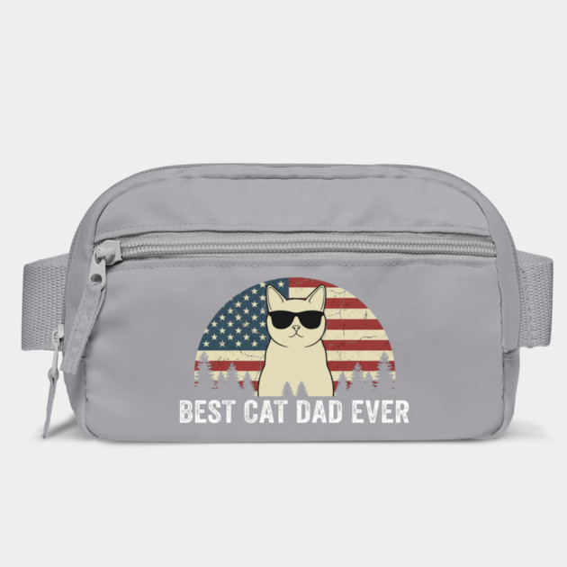 Best Cat Dad Ever Patriotic Cat American Flag by ArtistTee ⭐⭐⭐⭐⭐
