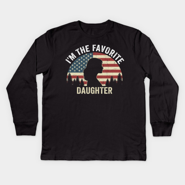 I'm The Favorite Daughter American Pride Kids Long Sleeve T-Shirt by ArtistTee ⭐⭐⭐⭐⭐
