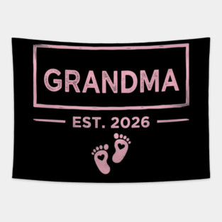 Grandma Est. 2026 Expecting Grandmother Tapestry