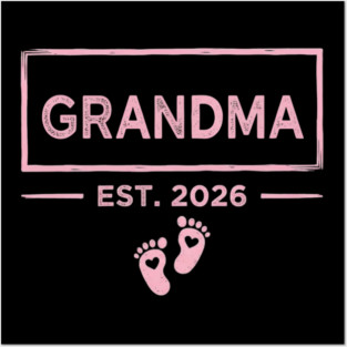 Grandma Est. 2026 Expecting Grandmother Posters and Art