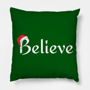 Believe Santa Hat Pillow