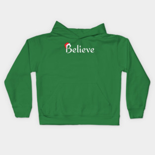 Believe Santa Hat Kids Hoodie