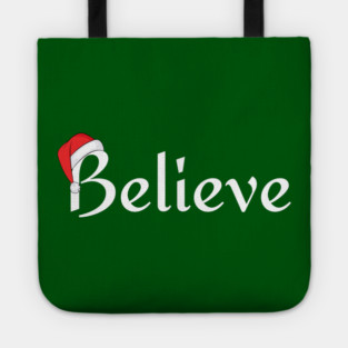 Believe Santa Hat Tote