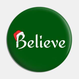 Believe Santa Hat Pin