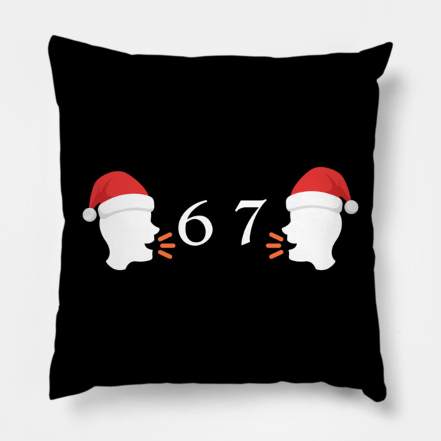 Santa Hat 67 Whisper Duo Pillow by Creatifly Graphic Tees