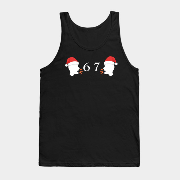 Santa Hat 67 Whisper Duo Tank Top by Creatifly Graphic Tees