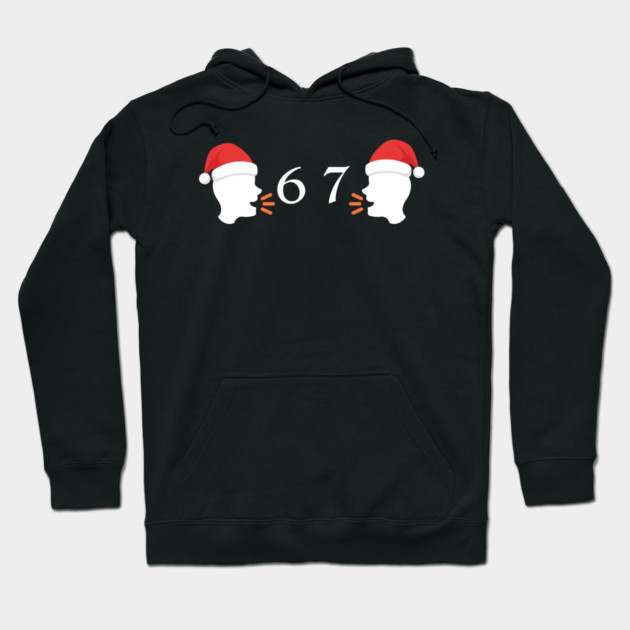 Santa Hat 67 Whisper Duo Hoodie by Creatifly Graphic Tees