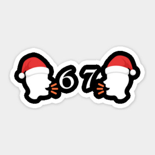 Santa Hat 67 Whisper Duo Sticker