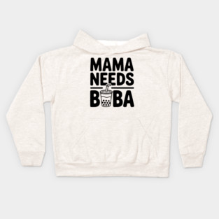 Mama Needs Boba Kids Hoodie