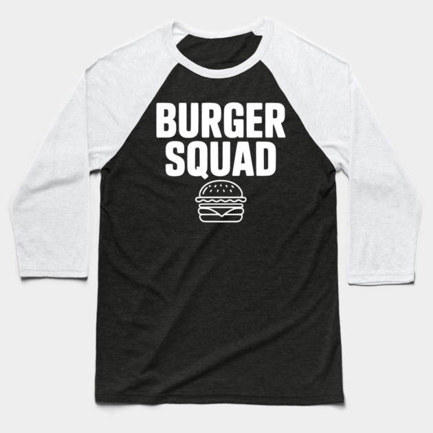 Burger Squad Baseball T-Shirt by Frank Ring