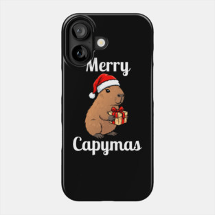Merry Capymas Capybara Phone Case