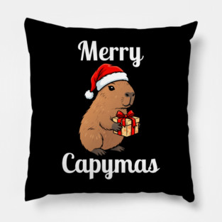 Merry Capymas Capybara Pillow