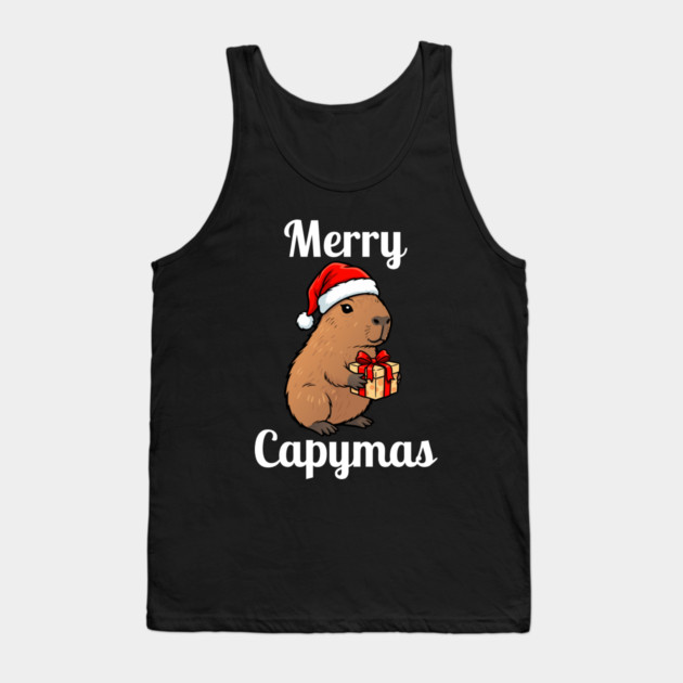 Merry Capymas Capybara Tank Top by Creatifly Graphic Tees