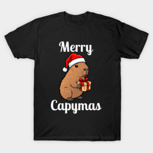 Merry Capymas Capybara T-Shirt