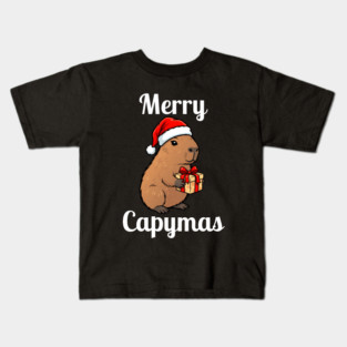Merry Capymas Capybara Kids T-Shirt