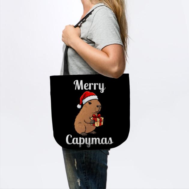 Merry Capymas Capybara by Creatifly Graphic Tees