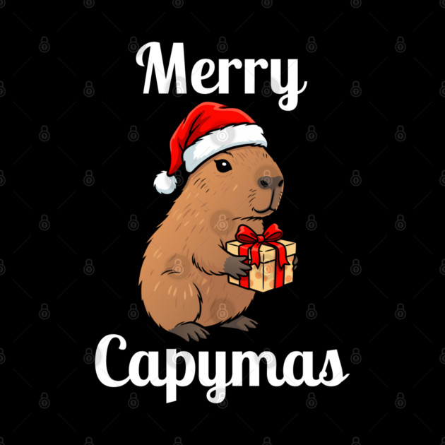 Merry Capymas Capybara by Creatifly Graphic Tees