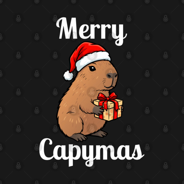 Merry Capymas Capybara by Creatifly Graphic Tees
