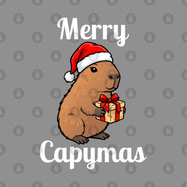 Merry Capymas Capybara by Creatifly Graphic Tees