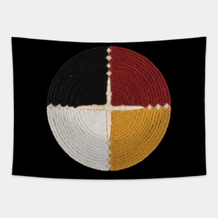Indigenous Native American Medicine Wheel Tapestry