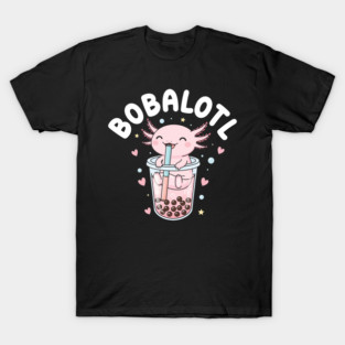 Bobalotl axolotl t-shirt Axolotl Boba Tea Bobalotl Kids Teen Girl Cute Kawaii T-Shirt