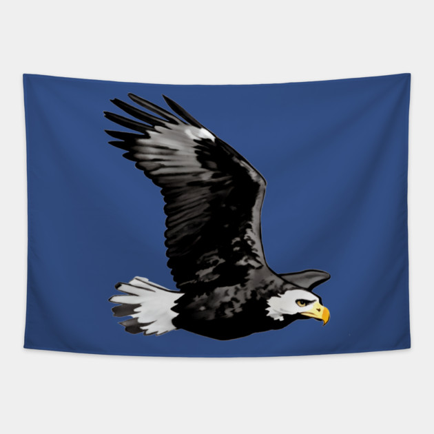 Flying Bald Eagle Tapestry by DonWillisJrArt