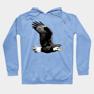 Flying Bald Eagle Hoodie
