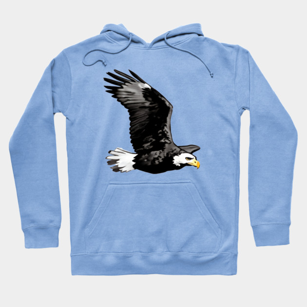 Flying Bald Eagle Hoodie by DonWillisJrArt