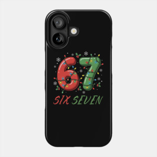 67 Six Seven with Christmas Lights Phone Case