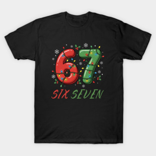 67 Six Seven with Christmas Lights T-Shirt