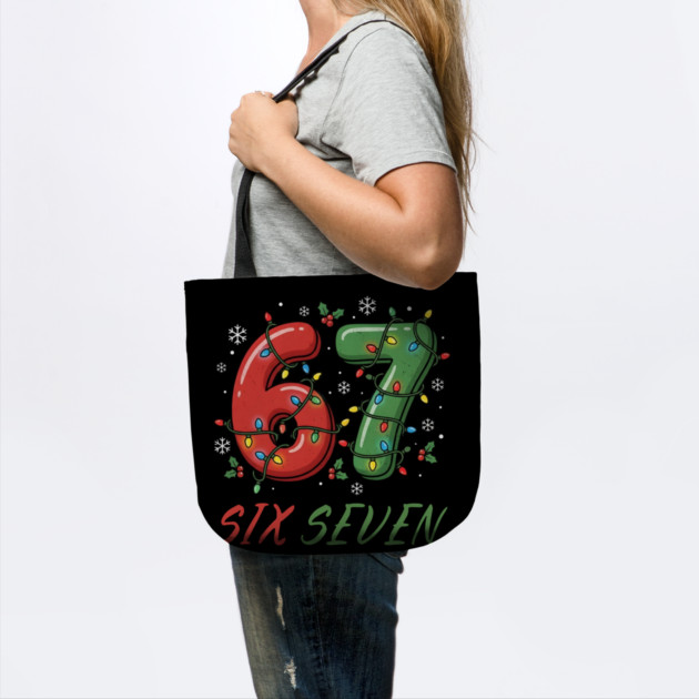 67 Six Seven with Christmas Lights by Creatifly Graphic Tees