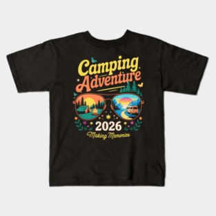 Camping Adventure Life Men Women Kids Family Squad Matching Kids T-Shirt