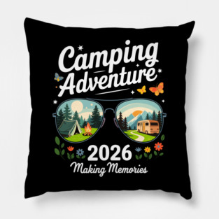 Camping Adventure Life Men Women Kids Family Squad Matching Pillow