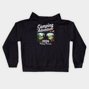 Camping Adventure Life Men Women Kids Family Squad Matching Kids Hoodie