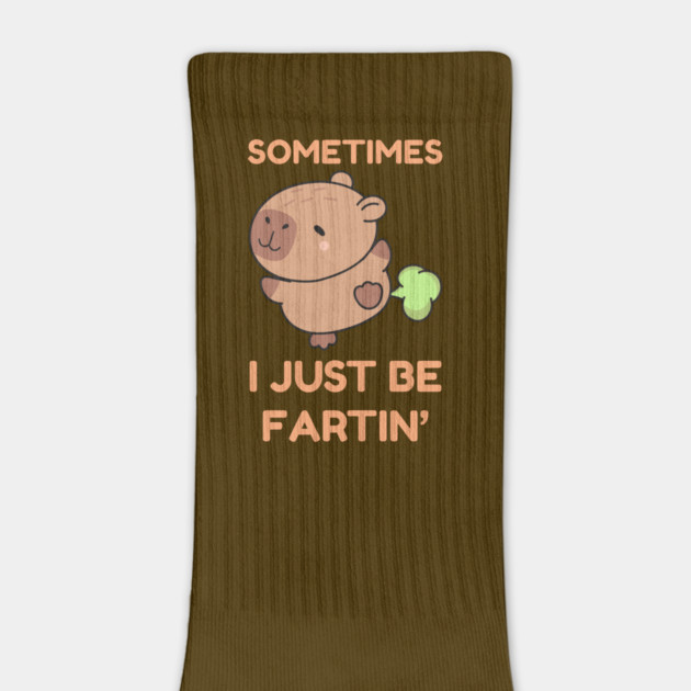 Sometimes I Just Be Fartin' Cute Capybara by Creatifly Graphic Tees